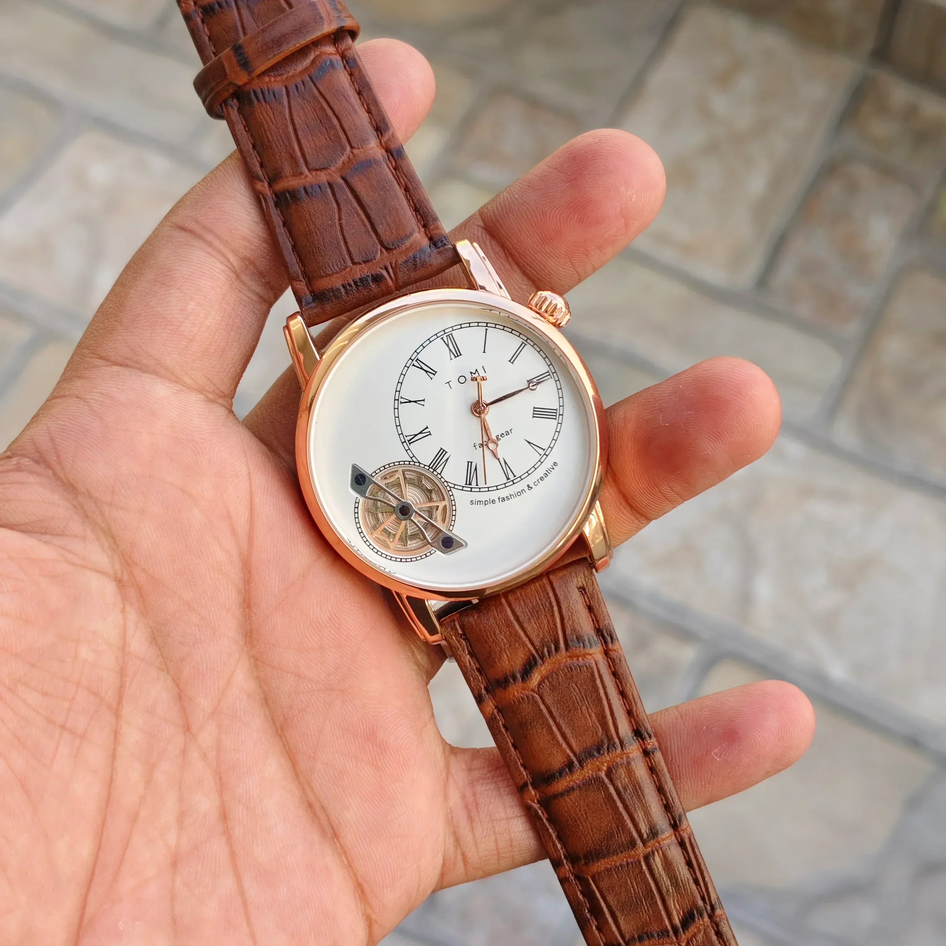 TOMI T-103 Face Gear Dual Strap Watch