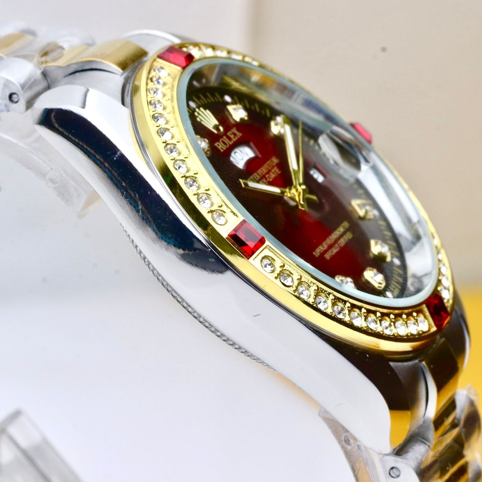 Rolex Two Tone Red Dial