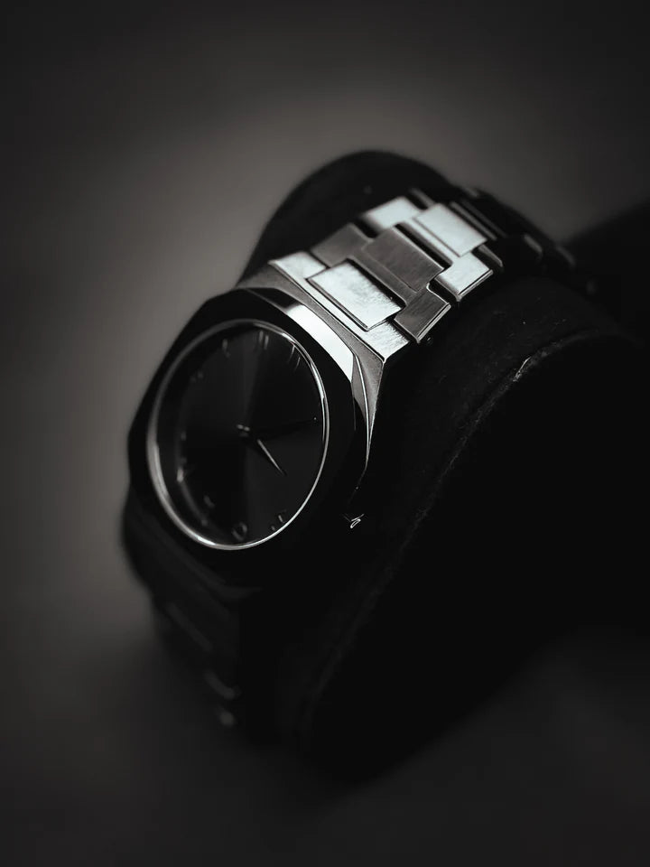 Stainless Steel Black Aura Watch