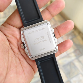 HUB- Champion 88 Silicon Strap Watch(Silver Black)