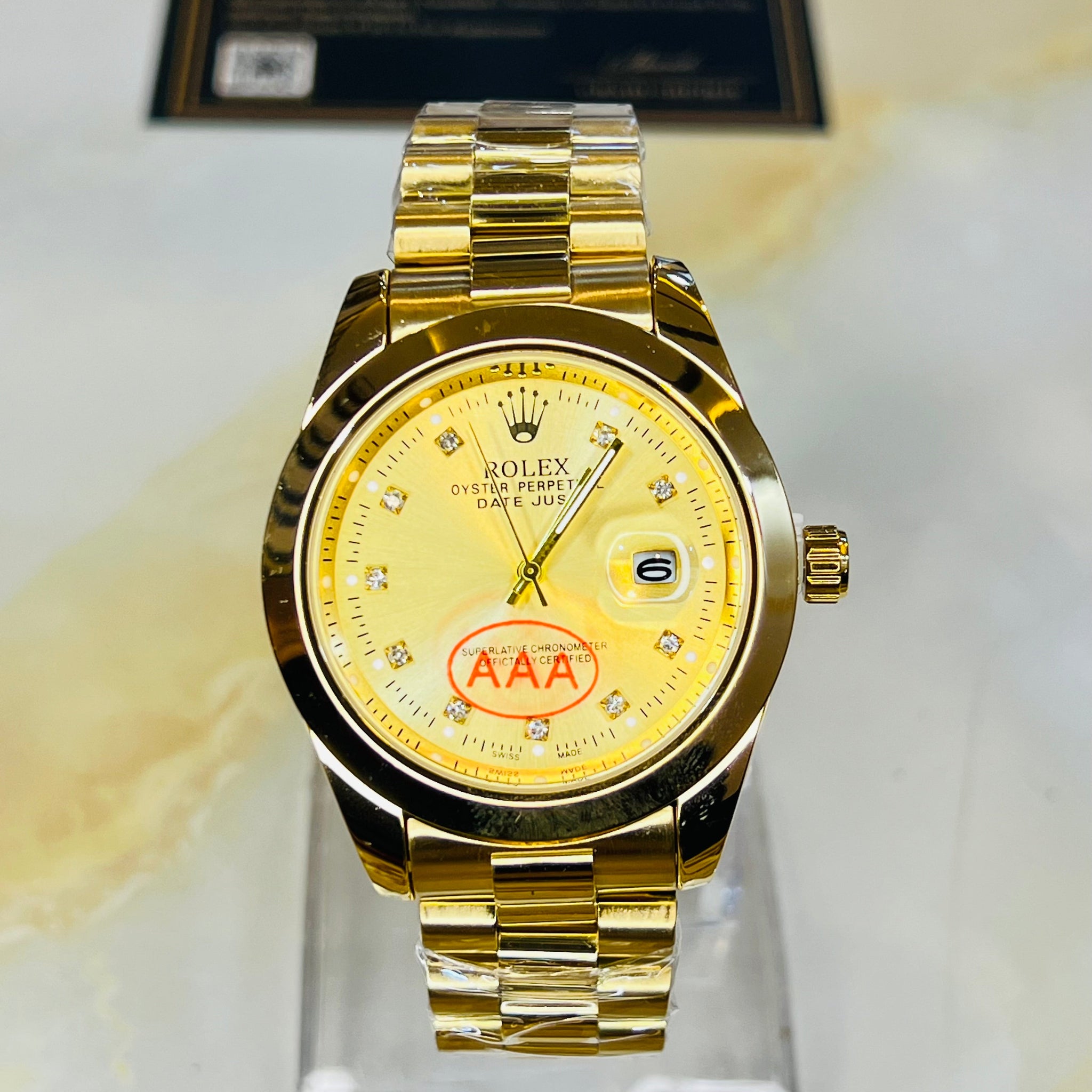 All Gold Plain Bezel Date Just Watch