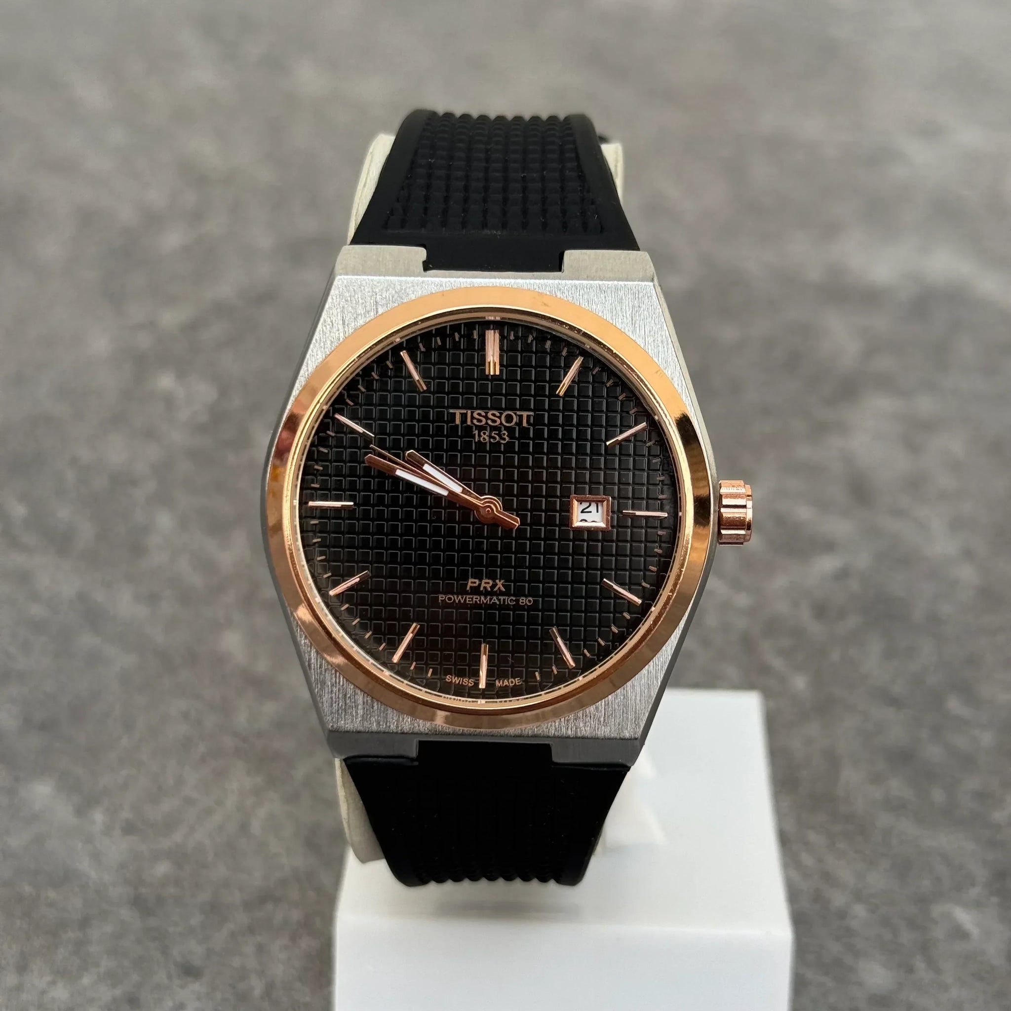 Tissot PRX Strap Watch - Silver Black