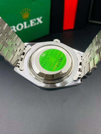 Date Just Silver Black Dial
