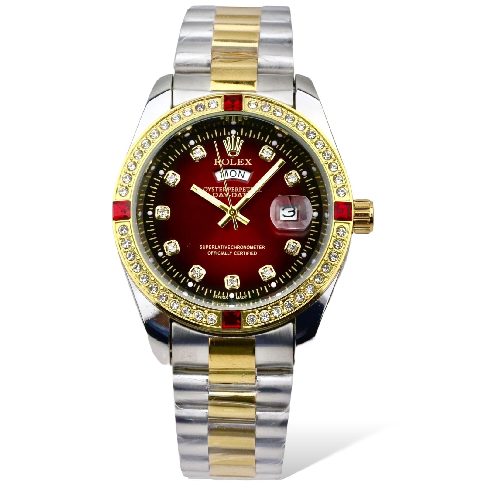 Rolex Two Tone Red Dial